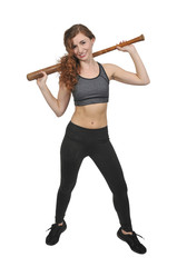 Woman Baseball Player