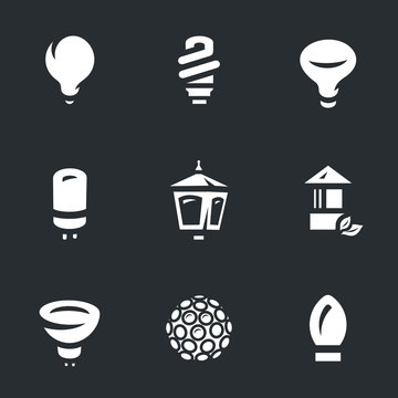 Vector Set of Bulbs Icons.