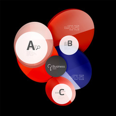 Abstract circles on black