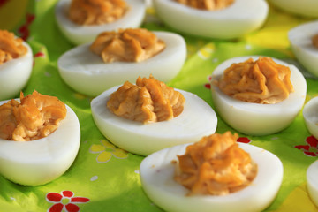Homemade Easter stuffed eggs