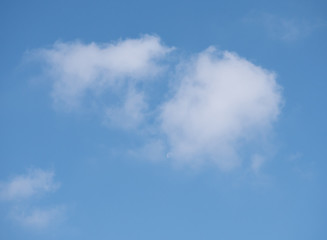 clouds and clear blue sky