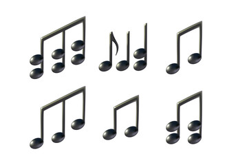 Music note vector icons