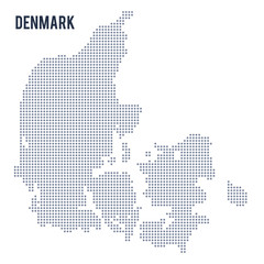 Fototapeta na wymiar Vector dotted map of Denmark isolated on white background .