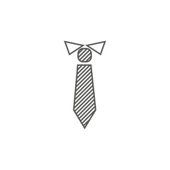 Business icon, management. Simple vector icon of a official tie. Line art style.
