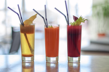 Trio freshly squeezed juices