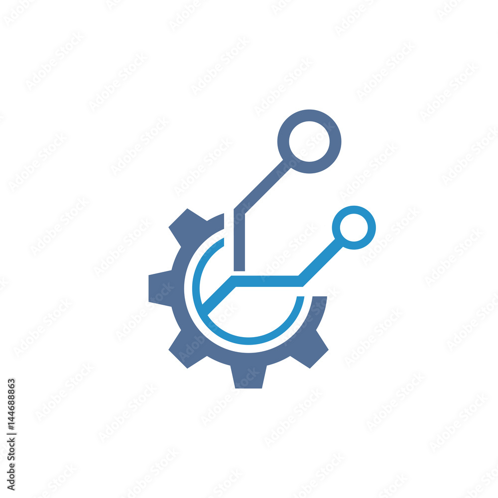 Poster circuit tech element. electronics icon.