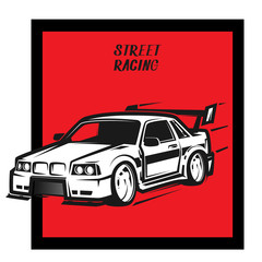 Street racing sport team print for t-shirt,emblems and logo.