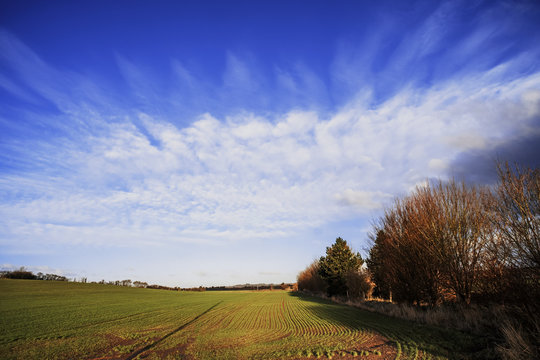 red sandstone soil farm warwickshire midlands england uk

