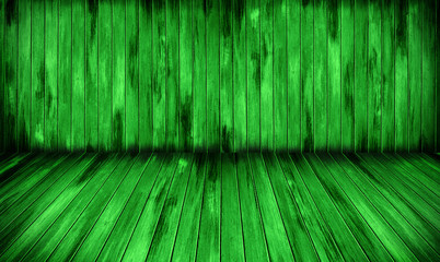 Fototapeta premium green wooden slats background