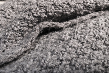 knitted wool fabric, textile background.