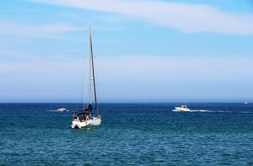Fototapeta premium sailing boat - Lavandou - France