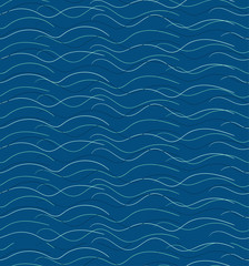 Obraz premium Abstract hand drawn waves pattern