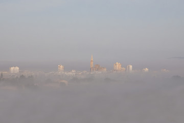 fog in manacor, majorca