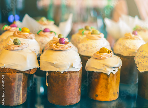 Easter Cake Russian And Ukrainian Traditional Kulich Paska