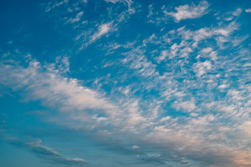 Naklejka na ściany i meble Wonderful altocumulus clouds on blue sky