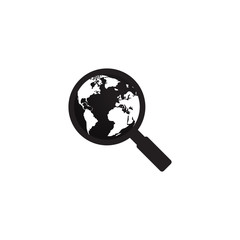 global search earth vector icon