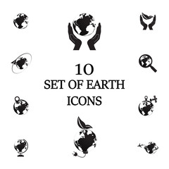 set of earth vector icons