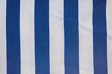 Fabric with blue and white stripe