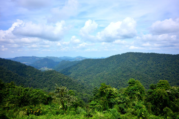 Fototapeta na wymiar Mountain view point of Kaoyai National Park, Thailand