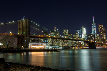 Naklejka na ściany i meble Brooklyn Bridge, New York, USA