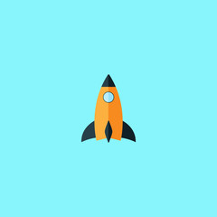 mission rocket vector icon
