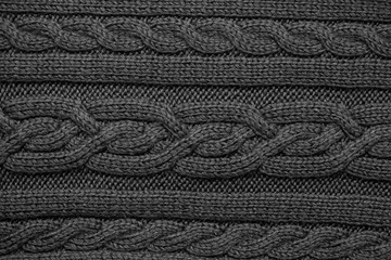 knitted fabric background texture black