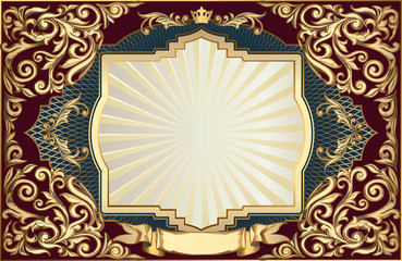 Retro ornate decorative background