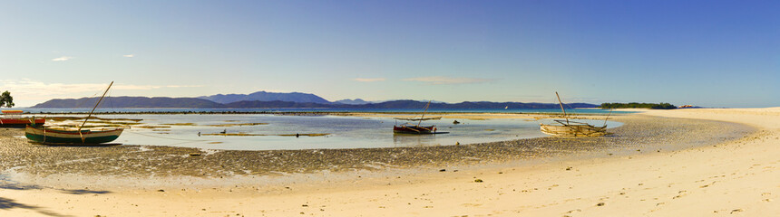 Nosy Iranja a tropical beach in Madagascar - panoramic view