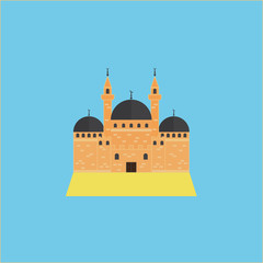 Mosque flat icon vector