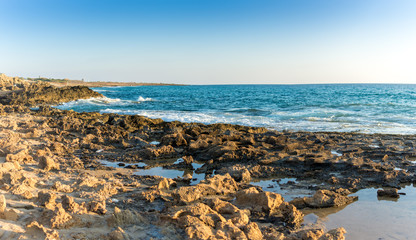 Obraz premium Rocky beach in Cyprus paphos