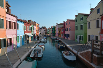 Fototapeta na wymiar Coloured houses in Burano, Venezia
