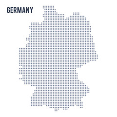 Fototapeta na wymiar Vector pixel map of Germany isolated on white background