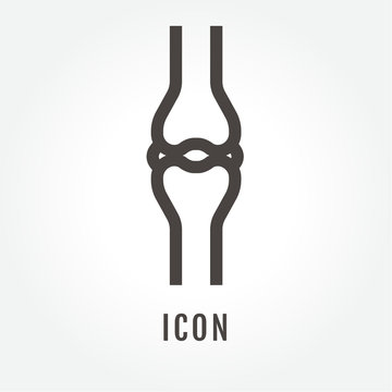 icon femur illustration isolated sign symbol thin line for web, modern minimalistic flat design vector on white background and logo. Symbol