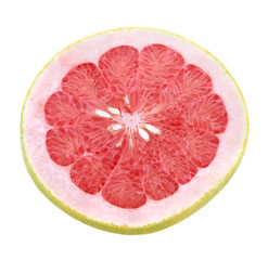Red grapefruit isolated on white background