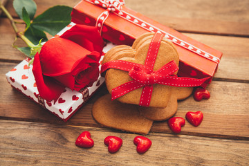 Heart shaped cookies gift