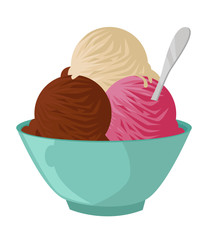 ice cream balls spoon pot