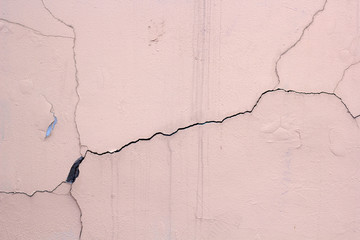 Crack on a wall of an old building