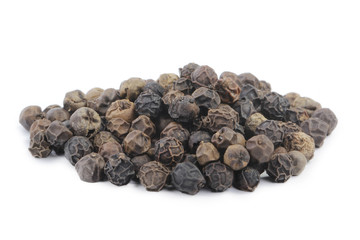 heap of black pepper isolated
