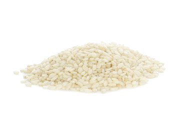 heap of white sesame isolated