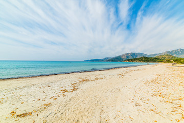Cirrus clouds over Campulongu beach