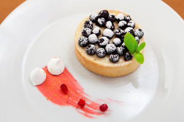 Piece of cheesecake on a plate