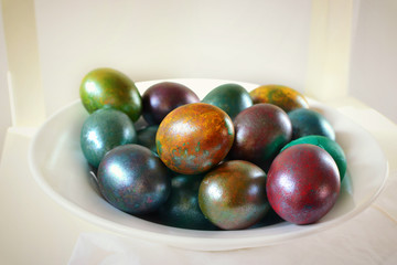 Multicolored easter eggs 