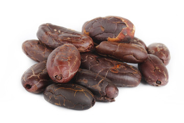 cacao beans isolated