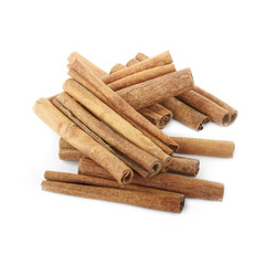 heap of cinnamon isolated