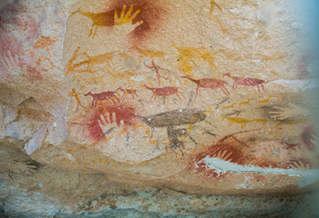 Cave paintings in Cueva de las Manos