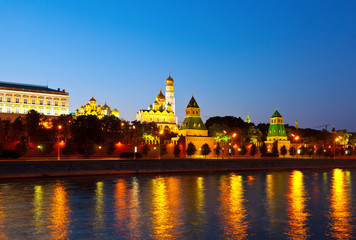 Fototapeta premium Moscow Kremlin in summer night