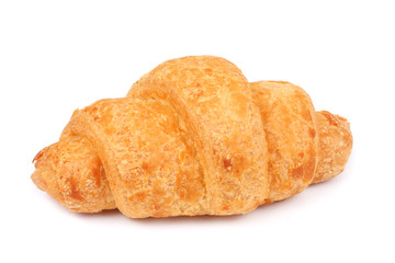 fresh croissant isolated on white background