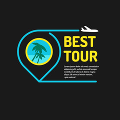 Vector illustration for advertising the best of the tour