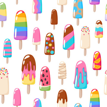Popsicle ice cream pattern.