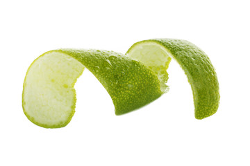 rind of lime isolated